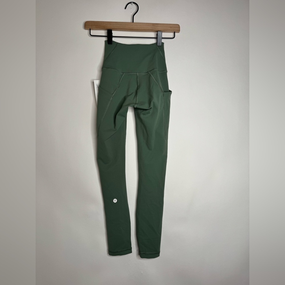 NWT Lululemon Wunder Train High-Rise Tight with Pockets 25" Grey Eucalyptus 0 - Picture 7 of 13